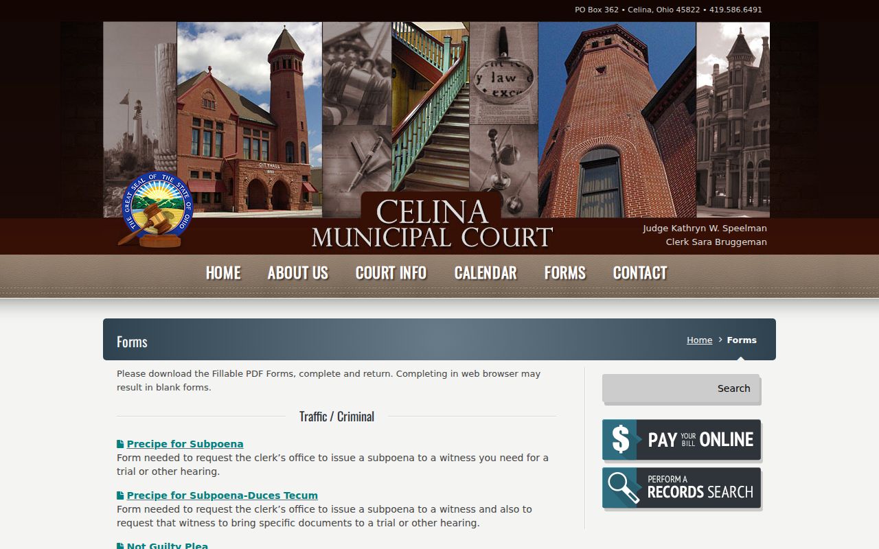Celina court docket municipal court forms page