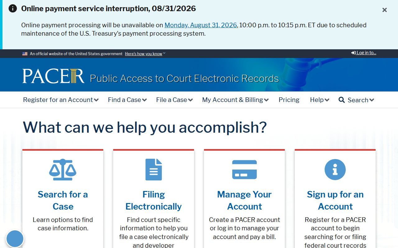 Mercer County court records PACER source