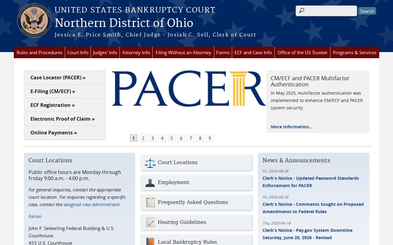 Mercer County court records Northern District bankruptcy source