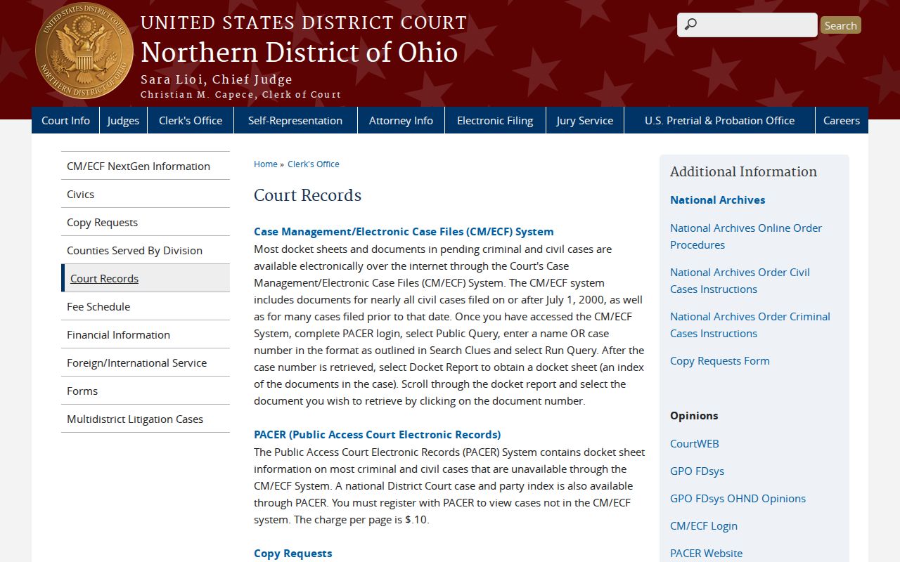 Mercer County court records Northern District court records source