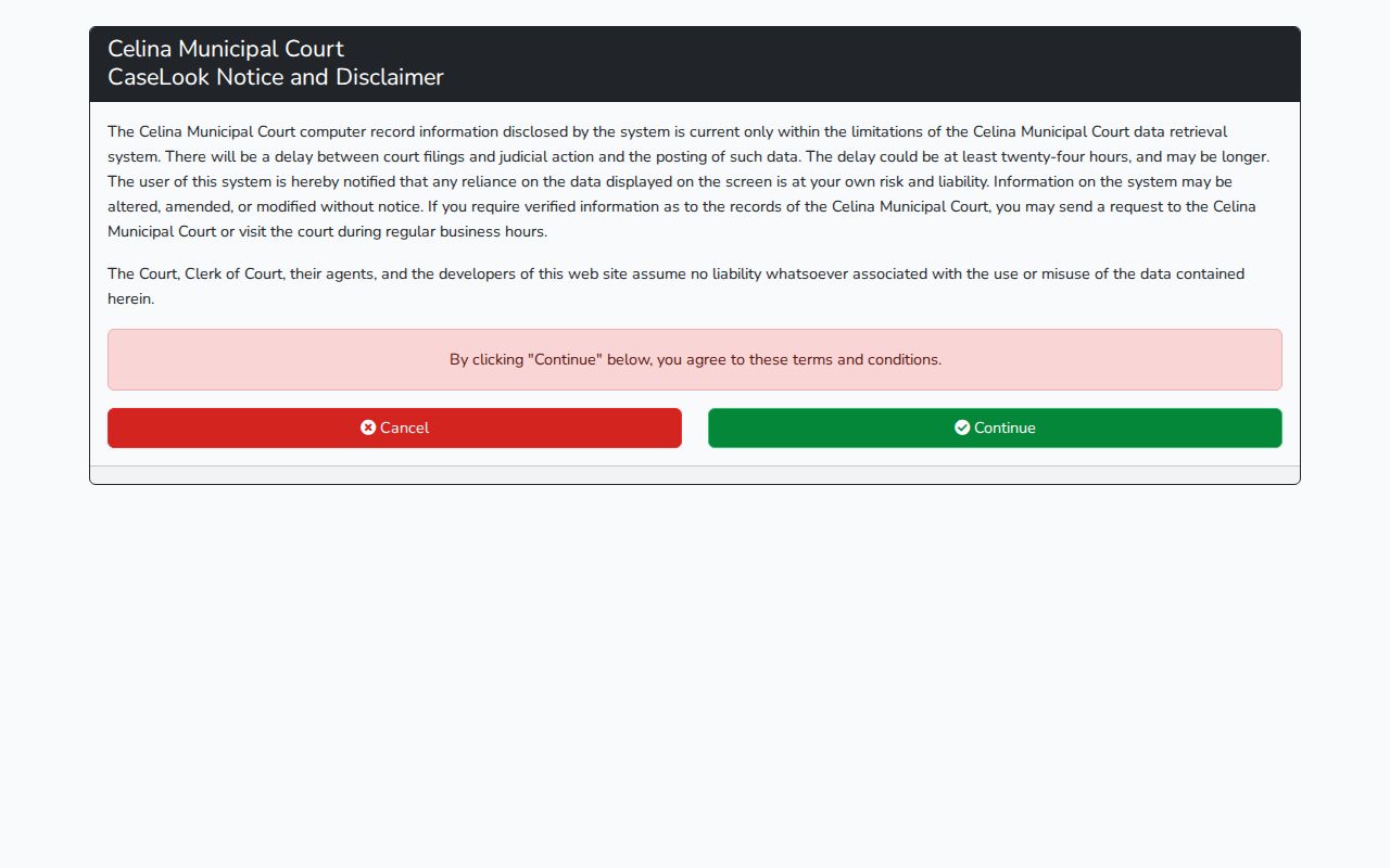 Mercer County criminal court dockets Celina CaseLook records search