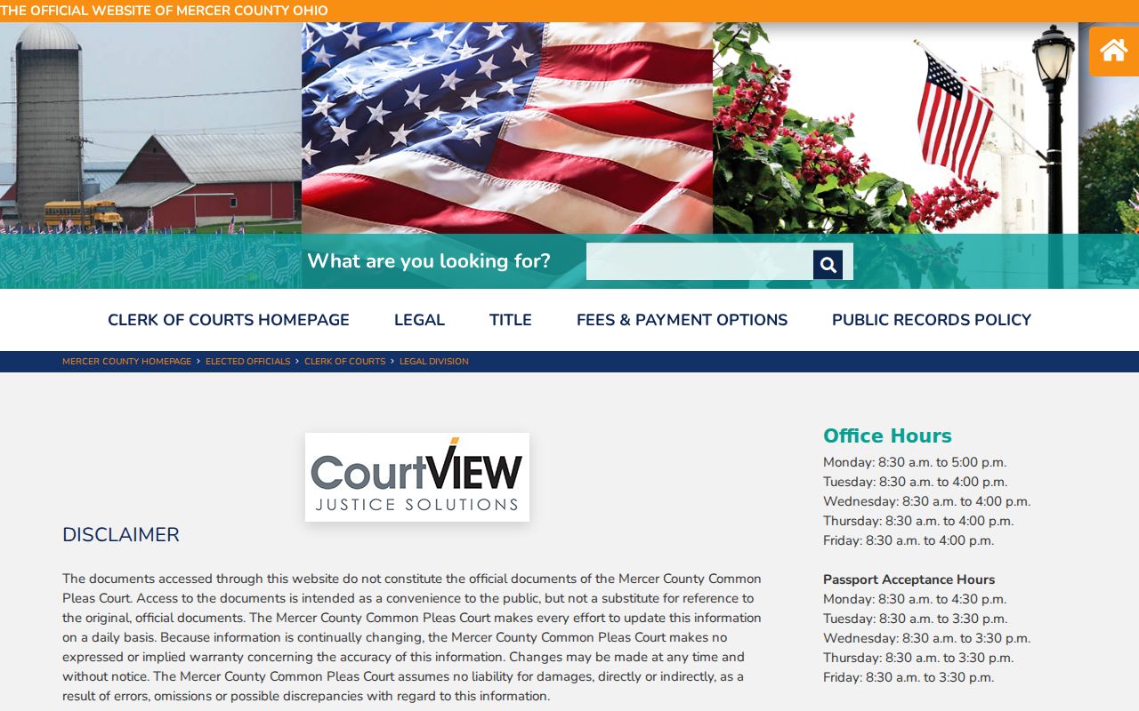 Mercer County court docket Clerk Legal Division access source