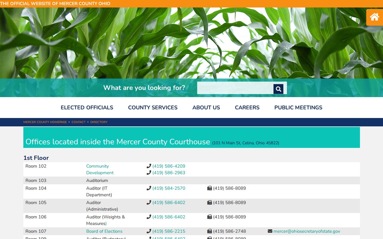 Mercer County court docket office directory source