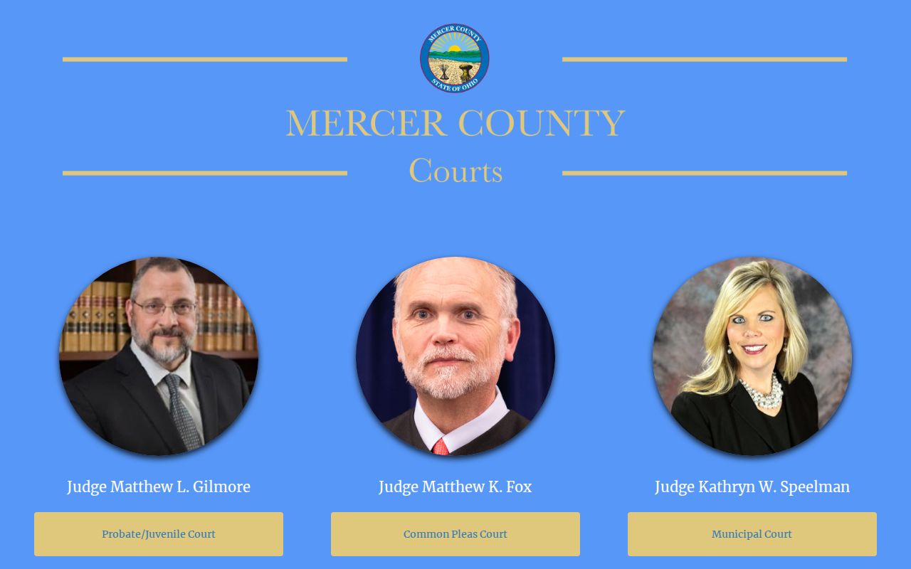 Mercer County court docket and court calendar source