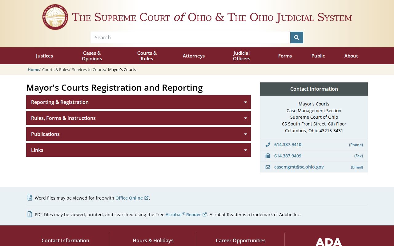 Mercer County traffic court records Ohio mayor’s court source